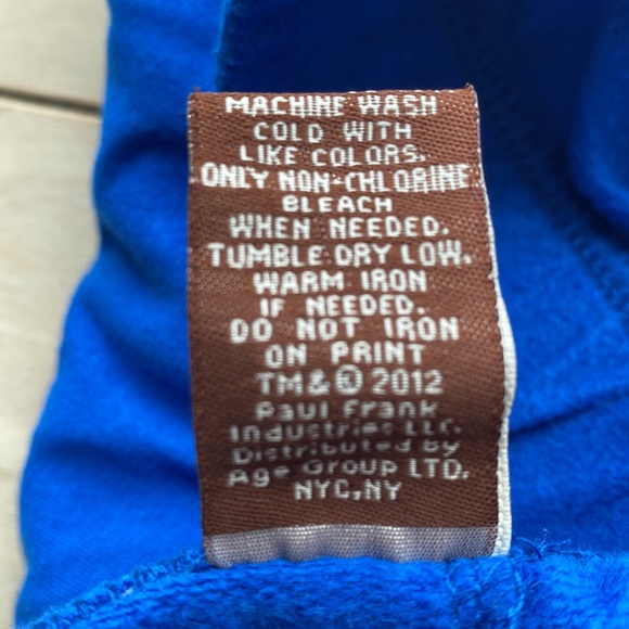 PAUL FRANK Low Rise Cropped Joggers Sweat Pants Monkey Love Print Size M - Picture 6 of 6